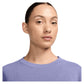 Women`s One Relaxed Dri-FIT Cropped Short Sleeve Top Lilac Ice and Clear Apparel Nike