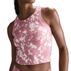 Women`s One Fitted Dri-Fit Printed Tank Top Elemental Pink Apparel Nike