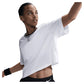 Women`s Dri-Fit Short Sleeve Cropped Tennis Top White Apparel Nike