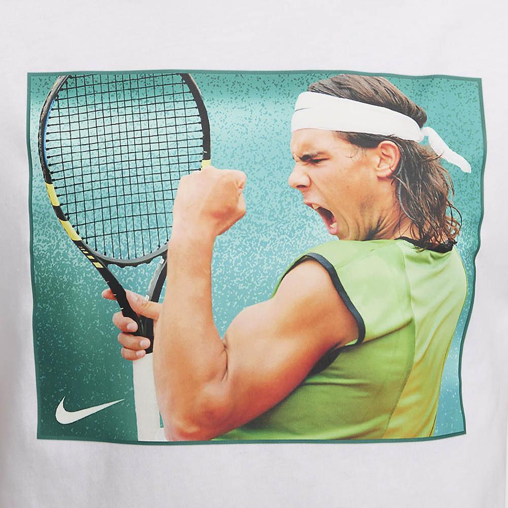 Men's Rafa Cotton Short Sleeve Tennis Top White Apparel Nike