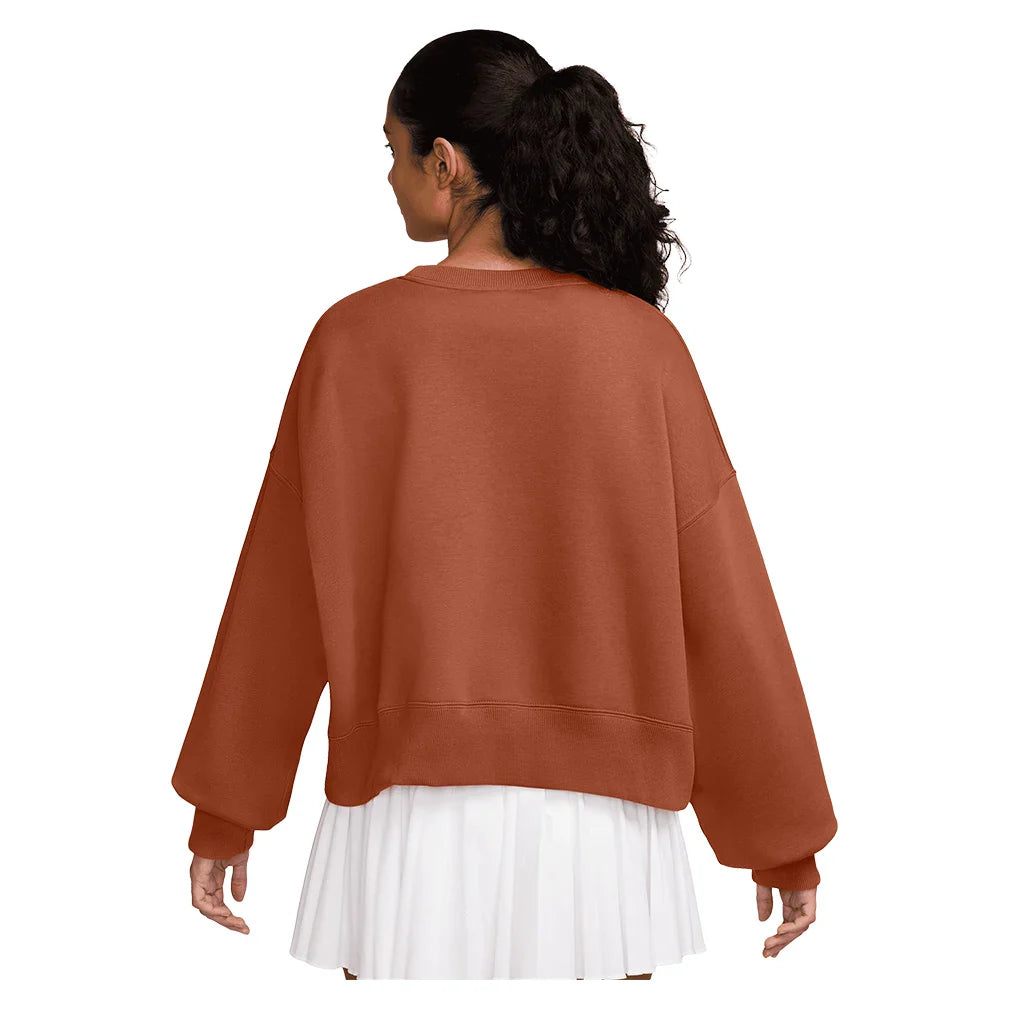 Women`s Court Heritage Phoenix Fleece Oversized Long Sleeve Tennis Crew Apparel Nike
