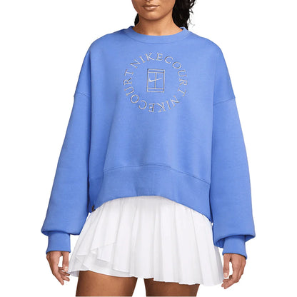 Women`s Court Heritage Phoenix Fleece Oversized Long Sleeve Tennis Crew Apparel Nike