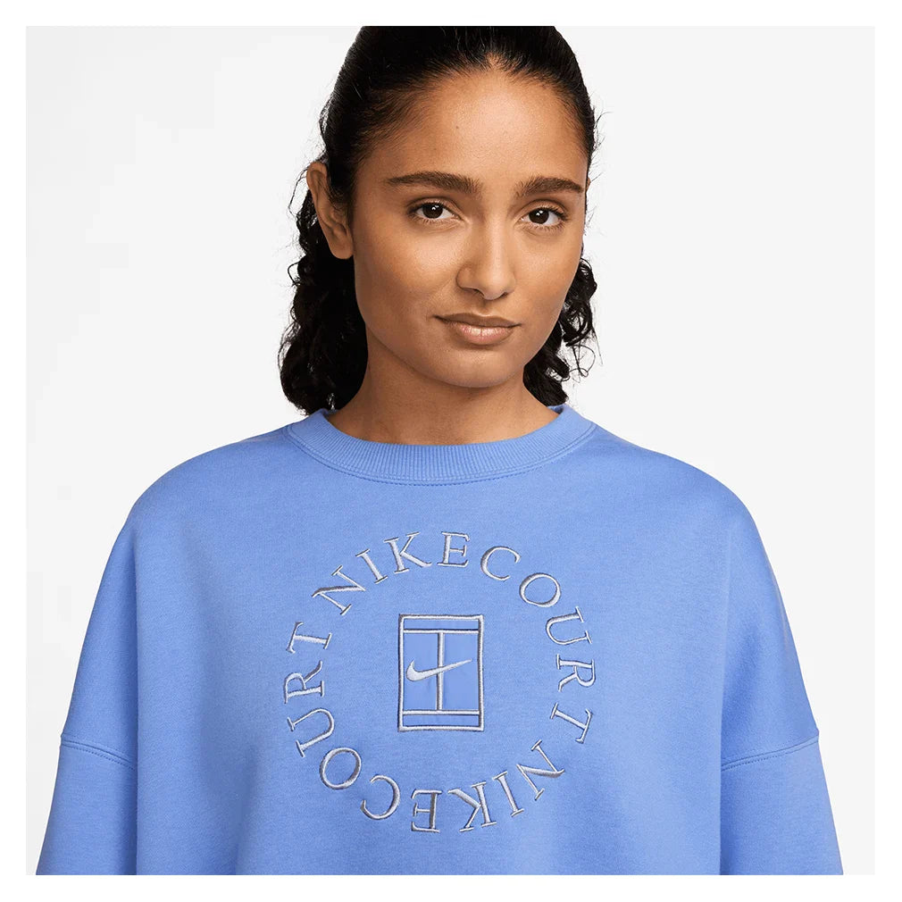 Women`s Court Heritage Phoenix Fleece Oversized Long Sleeve Tennis Crew Apparel Nike