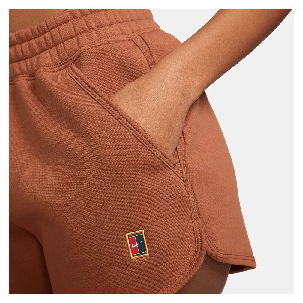 Women`s Court Heritage Mid-Rise Fleece Tennis Shorts Apparel Nike