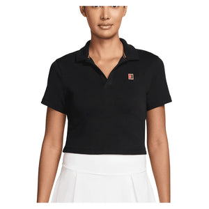 Women`s Court Heritage Short-Sleeve Cropped Tennis Polo Apparel Nike
