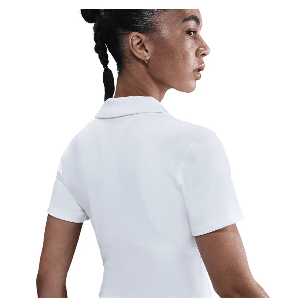 Women`s Court Heritage Short-Sleeve Cropped Tennis Polo Apparel Nike