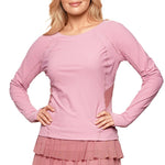 Women`s Her Majesty Long Sleeve Tennis Top Malva Apparel Bobbe