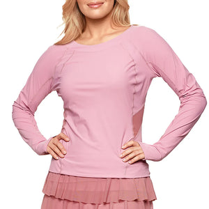 Women`s Her Majesty Long Sleeve Tennis Top Malva Apparel Bobbe