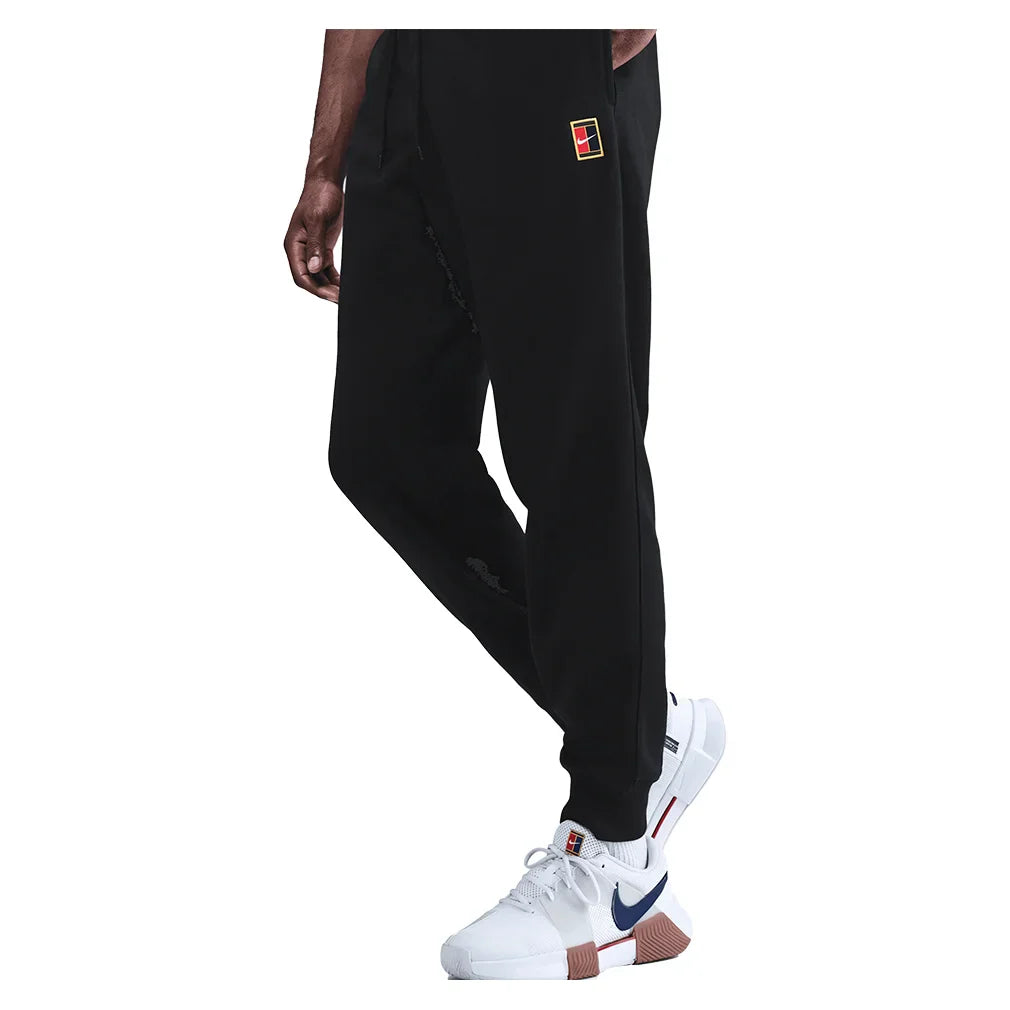 Men`s Court Dri-FIT Heritage Fleece Tennis Jogger Pant Black Apparel Nike