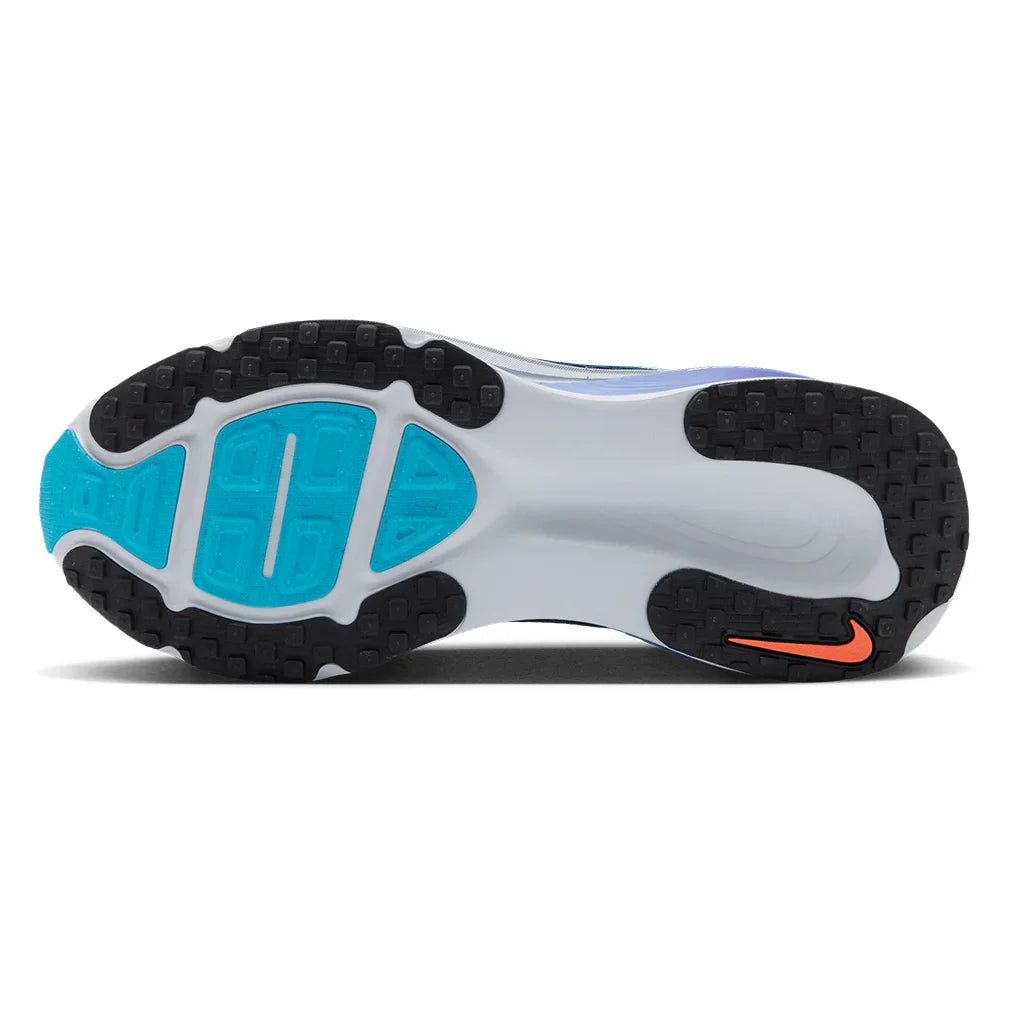 Men`s Vomero 18 Running Shoes Blue Void and Metallic Silver Footwear Nike