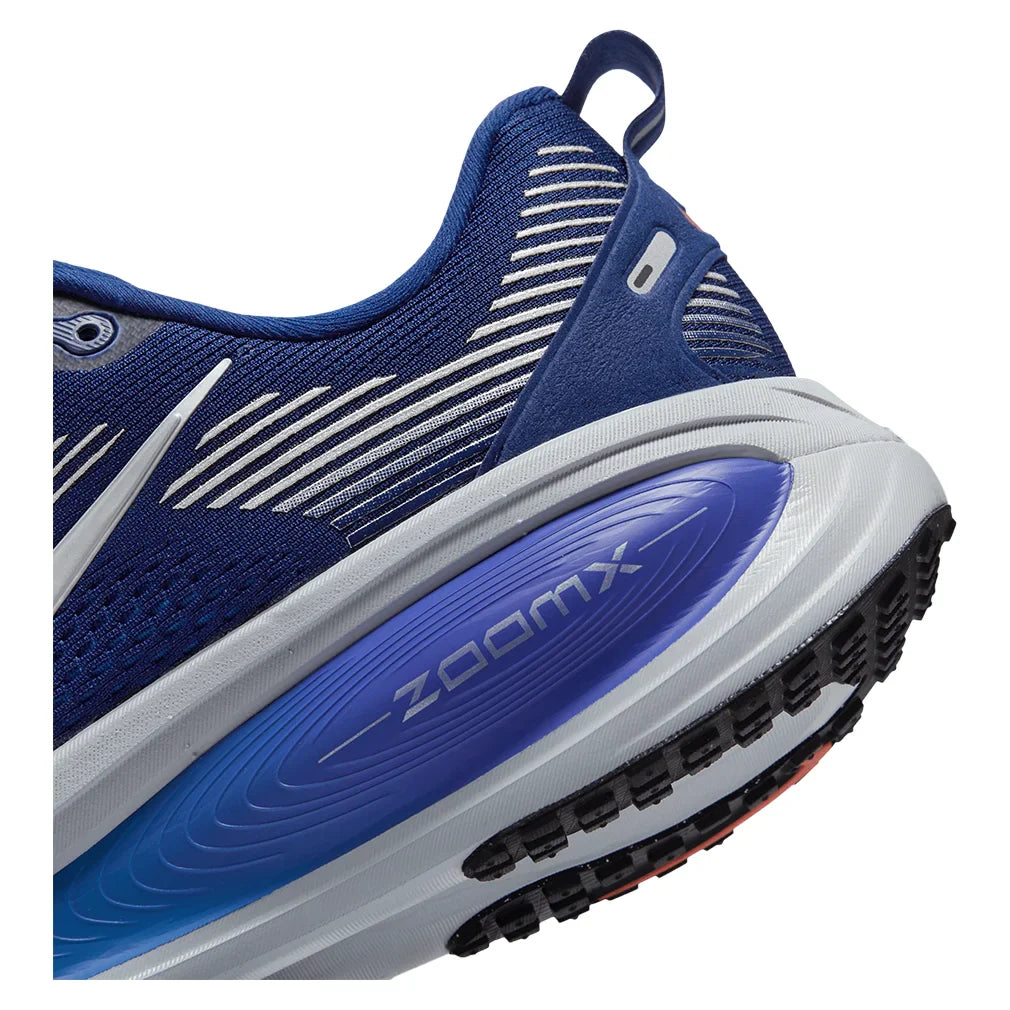 Men`s Vomero 18 Running Shoes Blue Void and Metallic Silver Footwear Nike