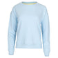 Women`s Happiest On The Court Pickleball Sweatshirt Blue and Yellow Apparel CourtLife