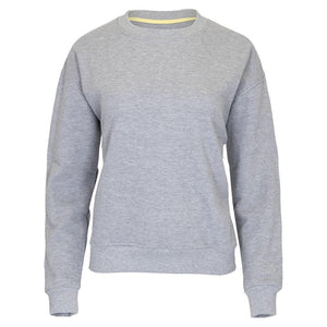 Women`s Happiest On The Court Pickleball Sweatshirt Grey and Yellow Apparel CourtLife