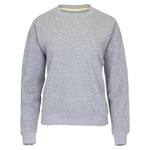 Women`s Happiest On The Court Tennis Sweatshirt Grey and Yellow Apparel CourtLife