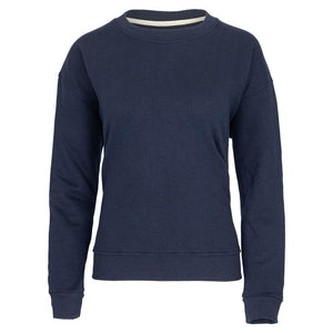 Women`s Happiest On The Court Pickleball Sweatshirt Navy and White Apparel CourtLife