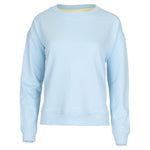 Women`s Happiest On The Court Tennis Sweatshirt Blue and Yellow Apparel CourtLife