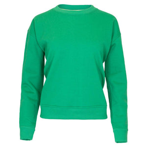 Women`s Happiest On The Court Tennis Sweatshirt Green and White Apparel CourtLife