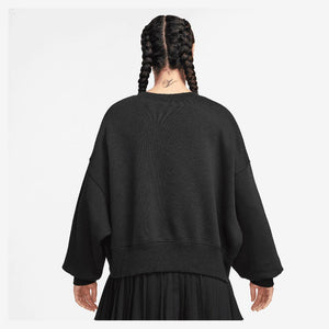 Women`s Pheonix Fleece Long Sleeve Tennis Top Black Apparel Nike