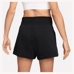Women`s Court High-Waisted Heritage Phoenix Fleece Tennis Shorts Black Apparel Nike