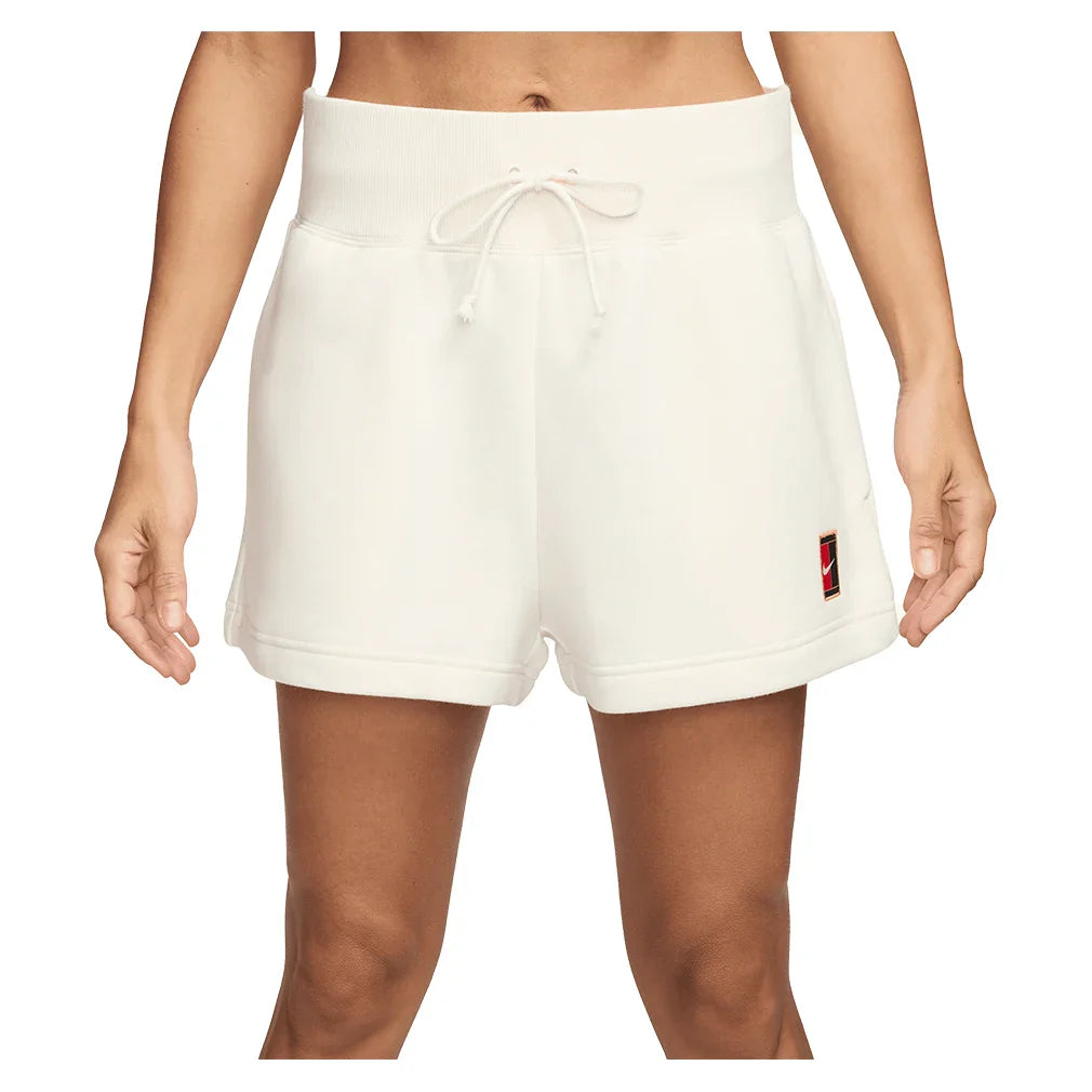 Women`s Court Phoenix Fleece Tennis Short Pale Ivory Apparel Nike