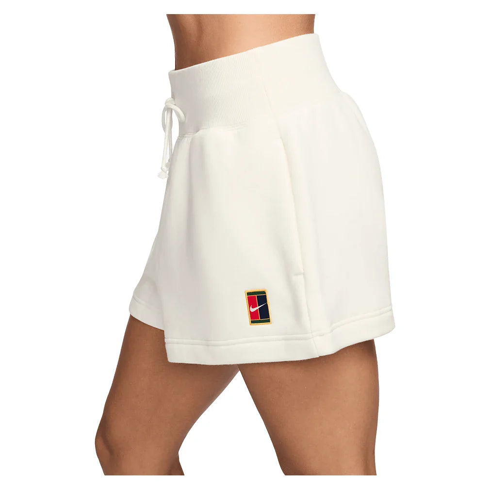 Women`s Court Phoenix Fleece Tennis Short Pale Ivory Apparel Nike