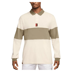 Men's Court Heritage Long Sleeve Tennis Polo Apparel Nike