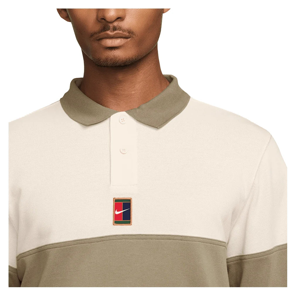 Men's Court Heritage Long Sleeve Tennis Polo Apparel Nike
