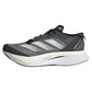 Women`s Adizero Boston 12 Running Shoes Core Black and White Footwear Adidas