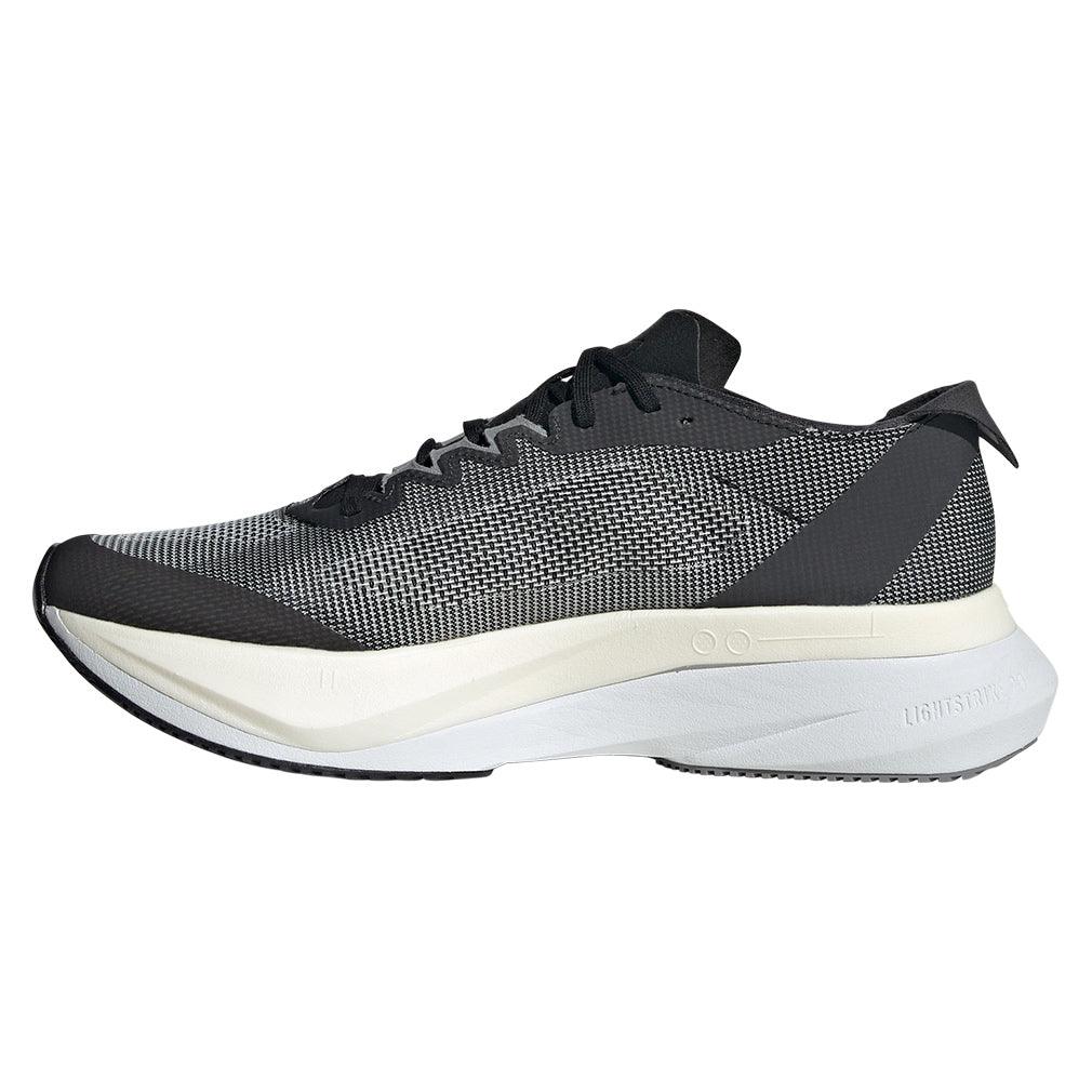 Women`s Adizero Boston 12 Running Shoes Core Black and White Footwear Adidas