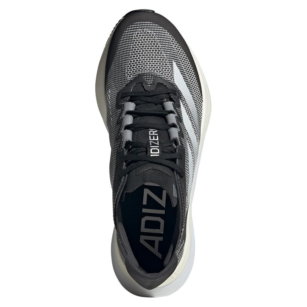 Women`s Adizero Boston 12 Running Shoes Core Black and White Footwear Adidas