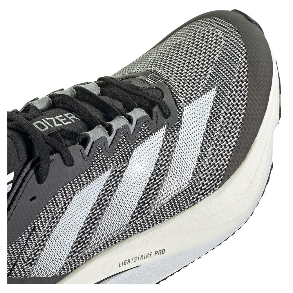 Women`s Adizero Boston 12 Running Shoes Core Black and White Footwear Adidas