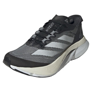 Women`s Adizero Boston 12 Running Shoes Core Black and White Footwear Adidas