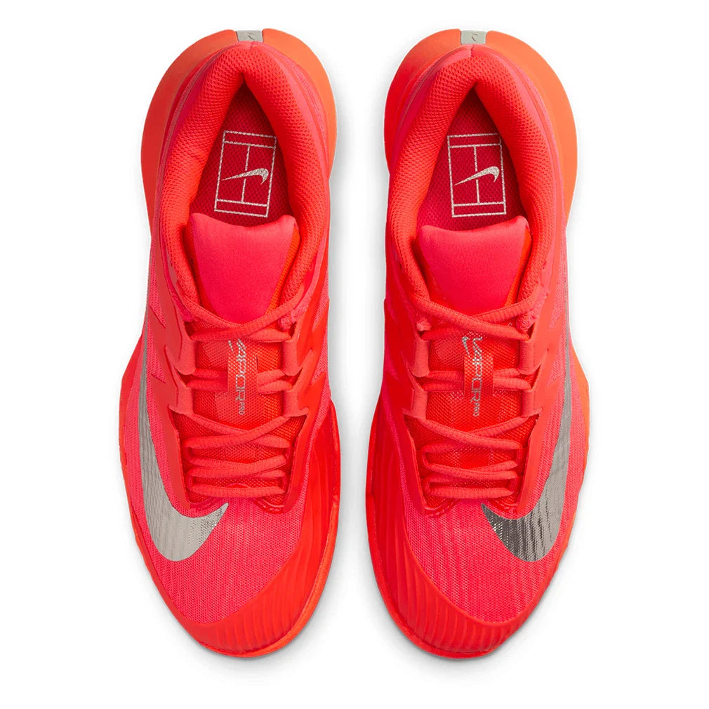 Women`s Zoom Vapor Pro 3 PRM New York Tennis Shoes Bright Crimson and Metallic Silver Footwear Nike