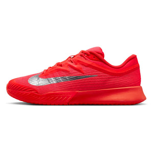 Women`s Zoom Vapor Pro 3 PRM New York Tennis Shoes Bright Crimson and Metallic Silver Footwear Nike