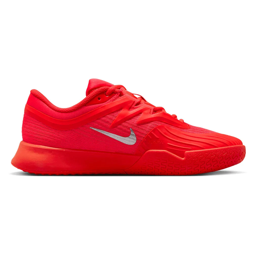 Women`s Zoom Vapor Pro 3 PRM New York Tennis Shoes Bright Crimson and Metallic Silver Footwear Nike