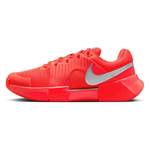 Women`s Zoom GP Challenge 1 PRM New York Tennis Shoes Bright Crimson and Metallic Silver Footwear Nike