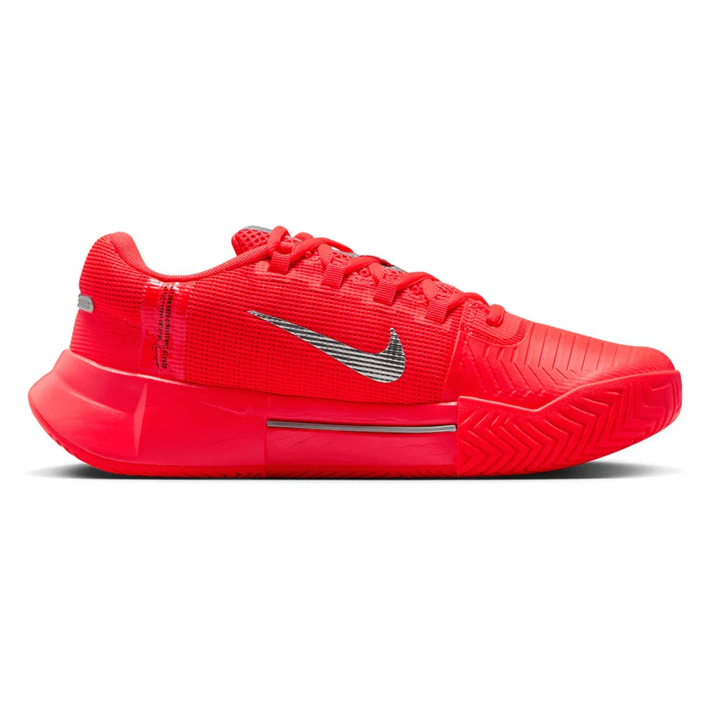 Women`s Zoom GP Challenge 1 PRM New York Tennis Shoes Bright Crimson and Metallic Silver Footwear Nike