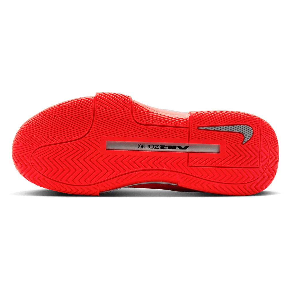 Women`s Zoom GP Challenge 1 PRM New York Tennis Shoes Bright Crimson and Metallic Silver Footwear Nike