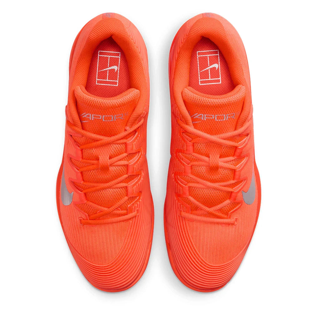 Men`s Zoom Vapor 12 PRM New York Tennis Shoes Hyper Crimson and Metallic Silver Footwear Nike
