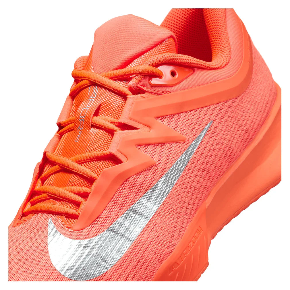 Men`s Zoom Vapor Pro 3 PRM New York Tennis Shoes Hyper Crimson and Metallic Silver Footwear Nike