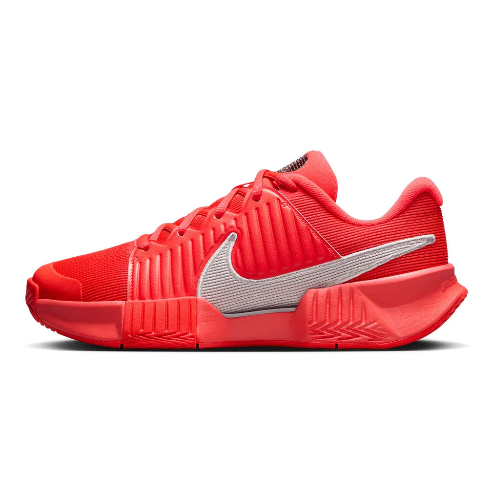 Women`s GP Challenge Pro PRM New York Tennis Shoes Bright Crimson and Metallic Silver Footwear Nike