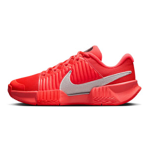 Women`s GP Challenge Pro PRM New York Tennis Shoes Bright Crimson and Metallic Silver Footwear Nike