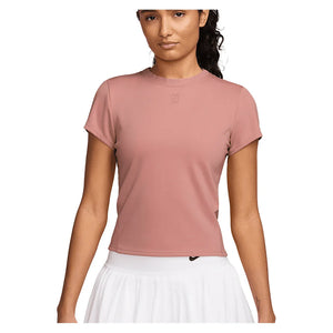 Women`s Court Dri-FIT Advantage Short Sleeve Tennis Top Red Stardust Apparel Nike
