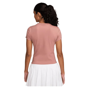 Women`s Court Dri-FIT Advantage Short Sleeve Tennis Top Red Stardust Apparel Nike