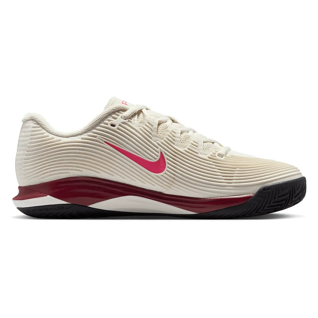 Women`s Zoom Vapor 12 Clay Tennis Shoes Pale Ivory and Rush Pink Footwear Nike