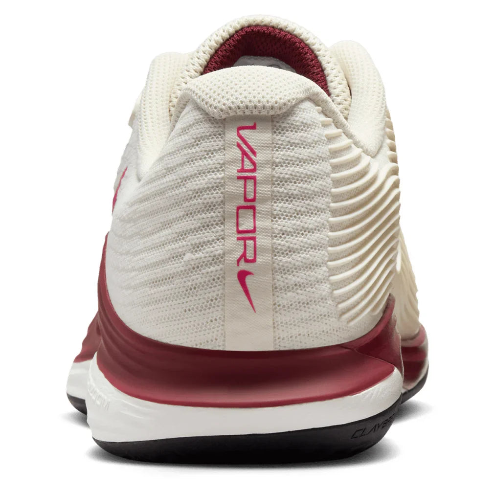 Women`s Zoom Vapor 12 Clay Tennis Shoes Pale Ivory and Rush Pink Footwear Nike