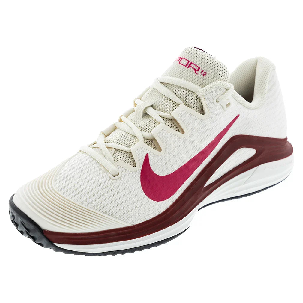 Women`s Zoom Vapor 12 Clay Tennis Shoes Pale Ivory and Rush Pink Footwear Nike