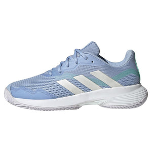 Women's CourtJam Control Tennis Shoes Blue Dawn and Zero Metallic Footwear Adidas