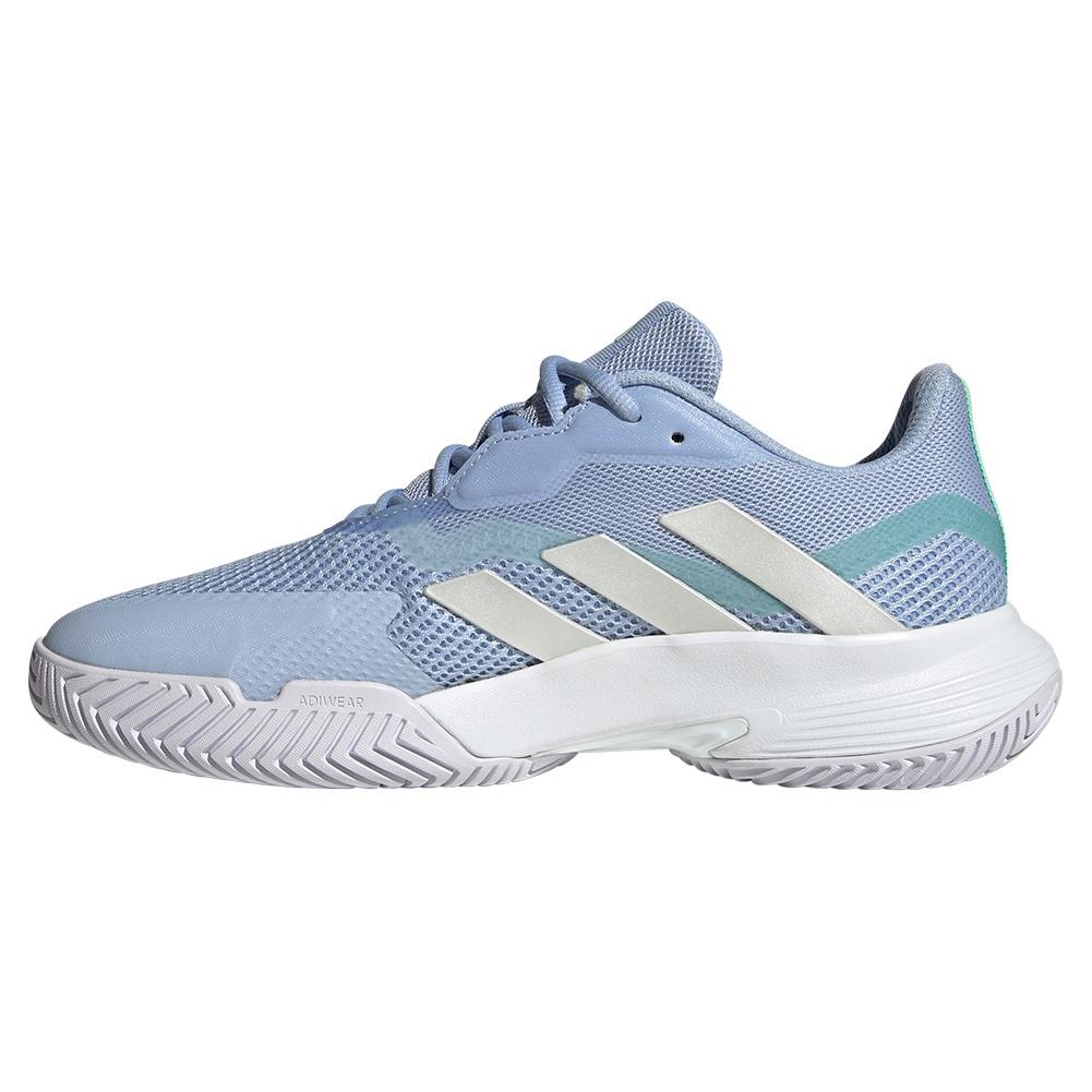 Women's CourtJam Control Tennis Shoes Blue Dawn and Zero Metallic Footwear Adidas