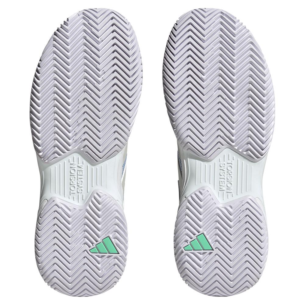 Women's CourtJam Control Tennis Shoes Blue Dawn and Zero Metallic Footwear Adidas